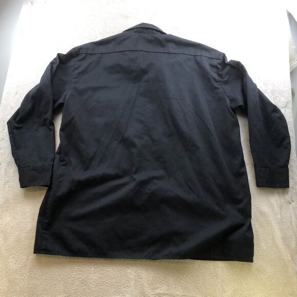 Dickies Mens Work Shirt Size 2XL Long Sleeve Button Up Classic Black Workwear - Picture 11 of 11